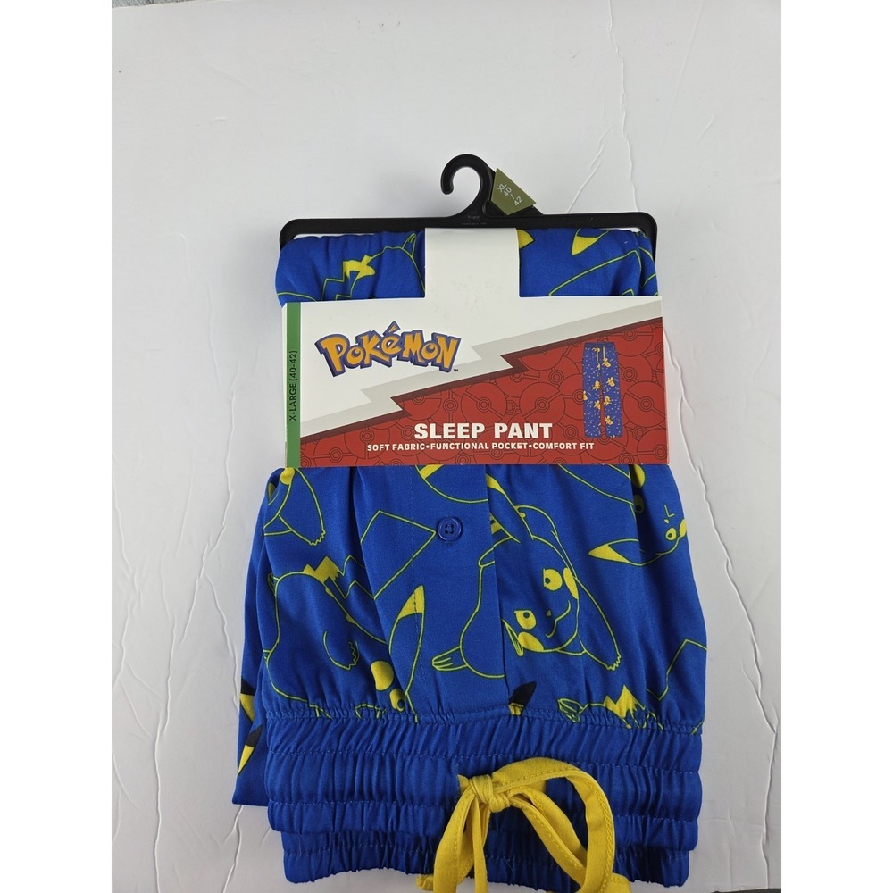 Pokemon Pikachu Blueβ Pajama Sleep Pants XL New in Package